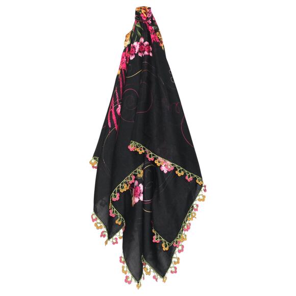 Tulbent Scarf Handmade Crochet Detailing NWOT - Picture 7 of 8